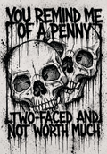 Two-Faced Penny – InkDrip Gothic Skull Design