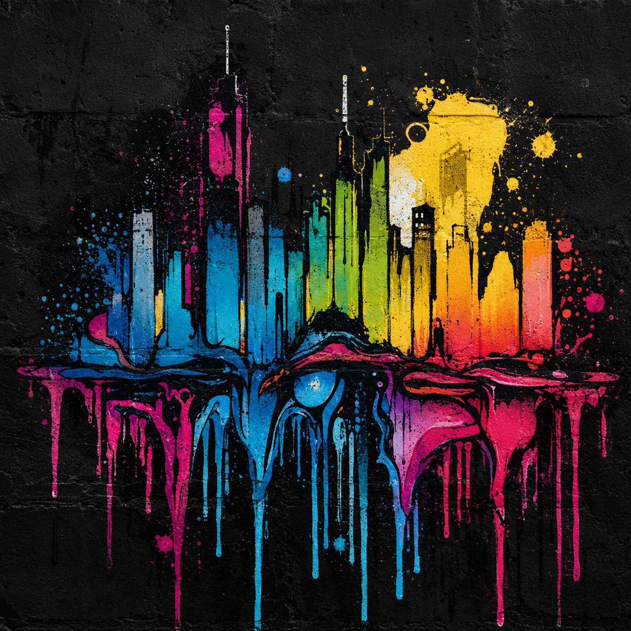 Neon Skyline Drip